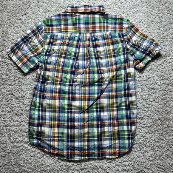 Ralph Lauren Shirt Boys Medium Plaid Button Up Short Sleeve Preppy Classic Party - Picture 3 of 3